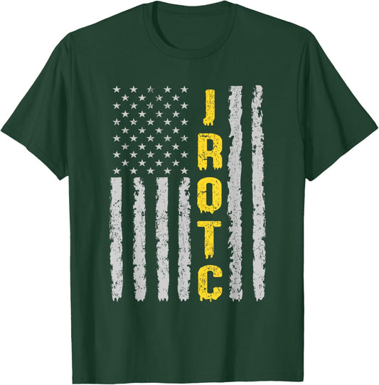 JROTC United States ROTC Junior Cadet JROTC American Flag T-Shirt - T-Shirt | Forest