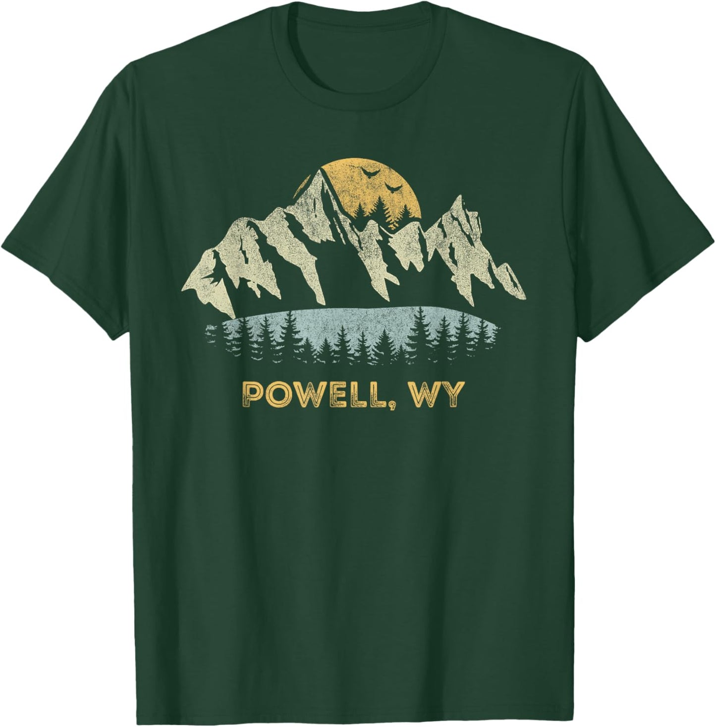 Powell Wyoming Mountain Sunset Sunrise WY T-Shirt - T-Shirt | Forest