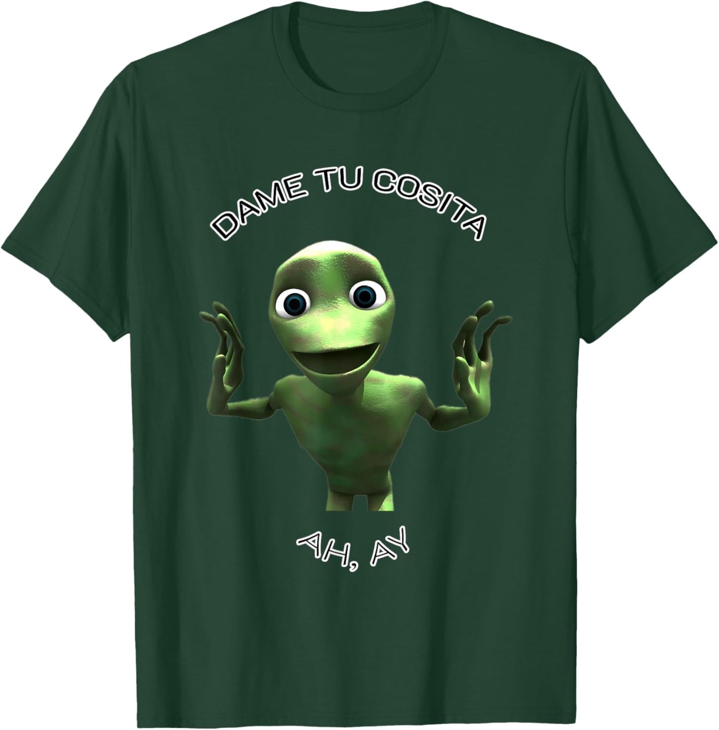 Dame Tu Cosita Dancing Green Alien T-Shirt - T-Shirt | Forest