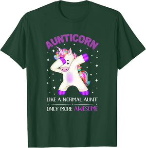 Aunticorn Like an Aunt Only Awesome Dabbing Unicorn T-Shirt - T-Shirt | Forest