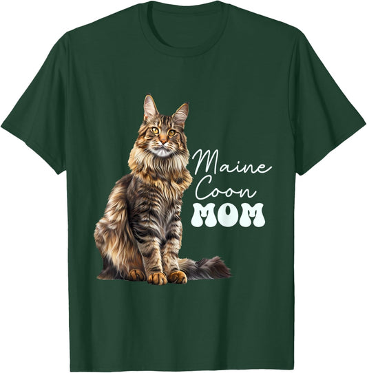Maine coon Mom T-Shirt - T-Shirt | Forest