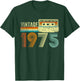 Vintage 1975 Cassette Tape 50th Birthday Gifts 50 Years Old T-Shirt - T-Shirt | Forest