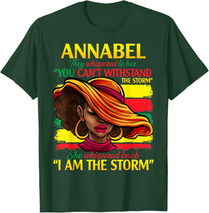 ANNABEL First Name Family Surname Black History Month T-Shirt - T-Shirt | Forest