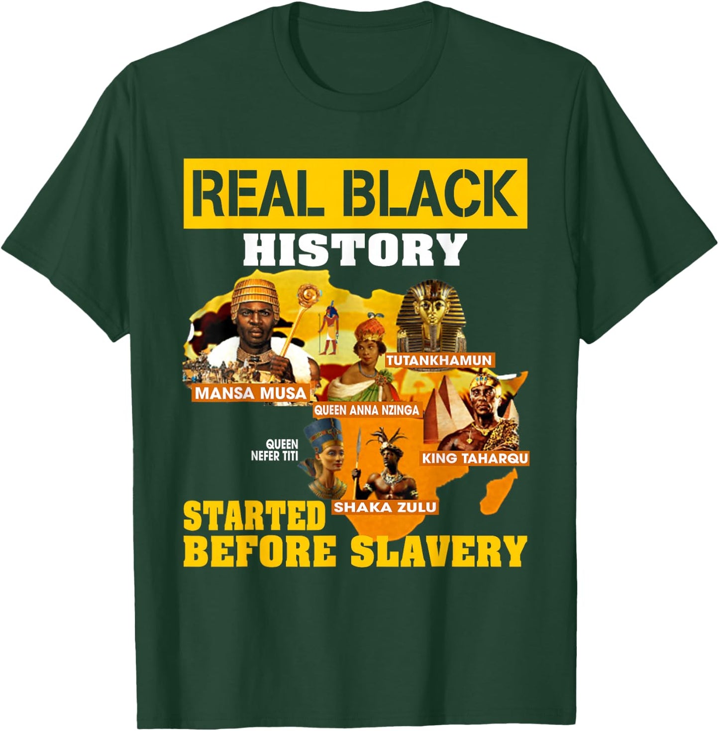 Black History Didn't Start With Slavery Proud African Gifts T-Shirt - T-Shirt | Forest