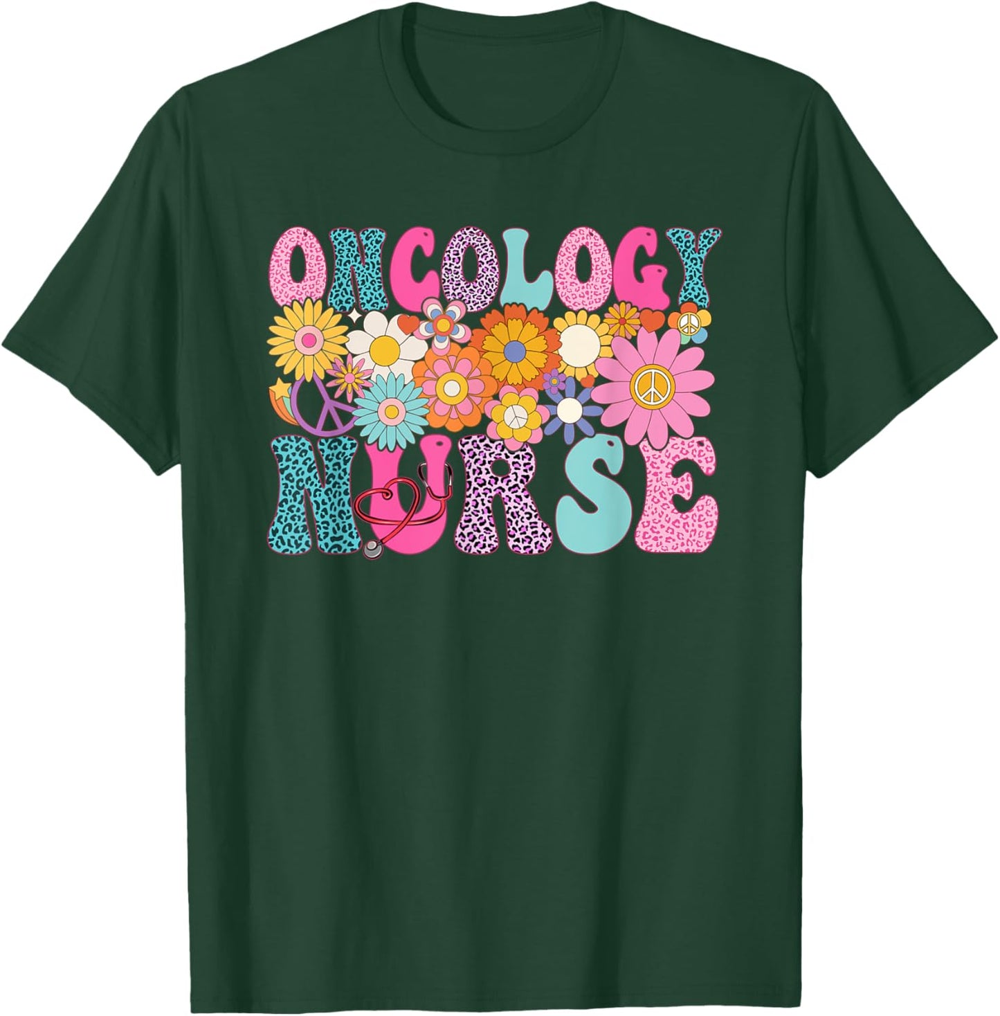 Oncology Nurse Week Groovy Appreciation Day T-Shirt - T-Shirt | Forest