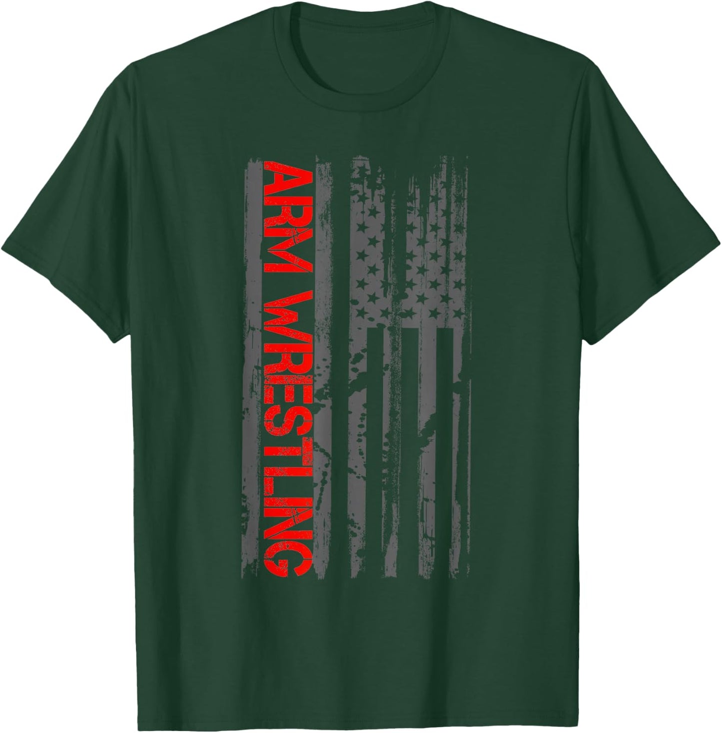 Arm Wrestling Patriotic American Flag T-Shirt - T-Shirt | Forest