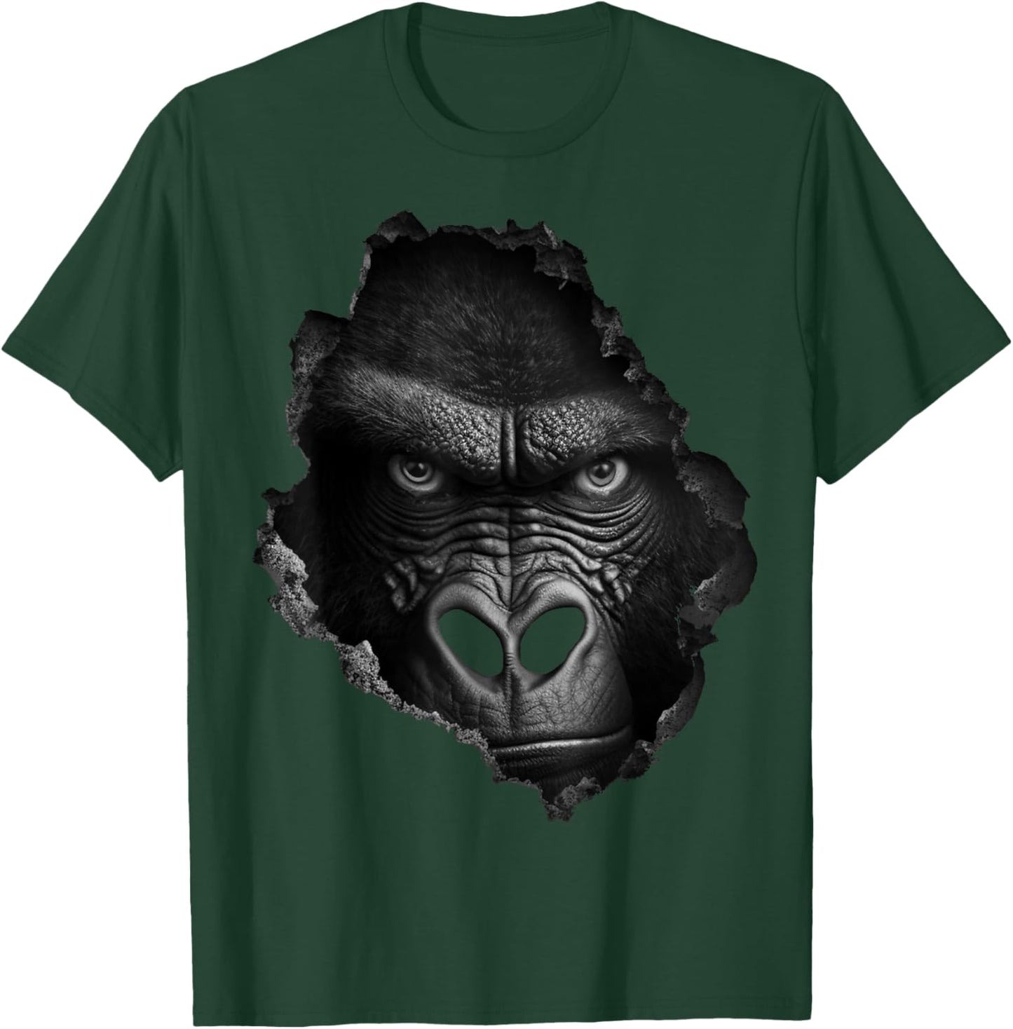 Gorilla Face Wall Animal Print Art Animal Lover Gorilla T-Shirt - T-Shirt | Forest