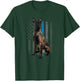 Thin Blue Line American Flag Belgian Malinois Police Dog Women Men T-Shirt - T-Shirt | Forest