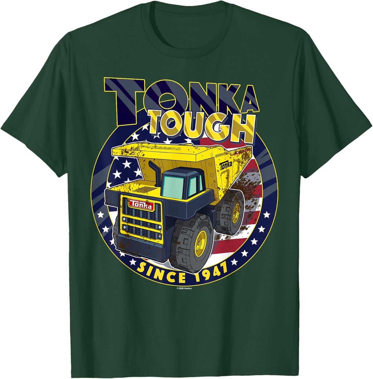 Tonka Tough Since 1947 American Flag Circle T-Shirt - T-Shirt | Forest