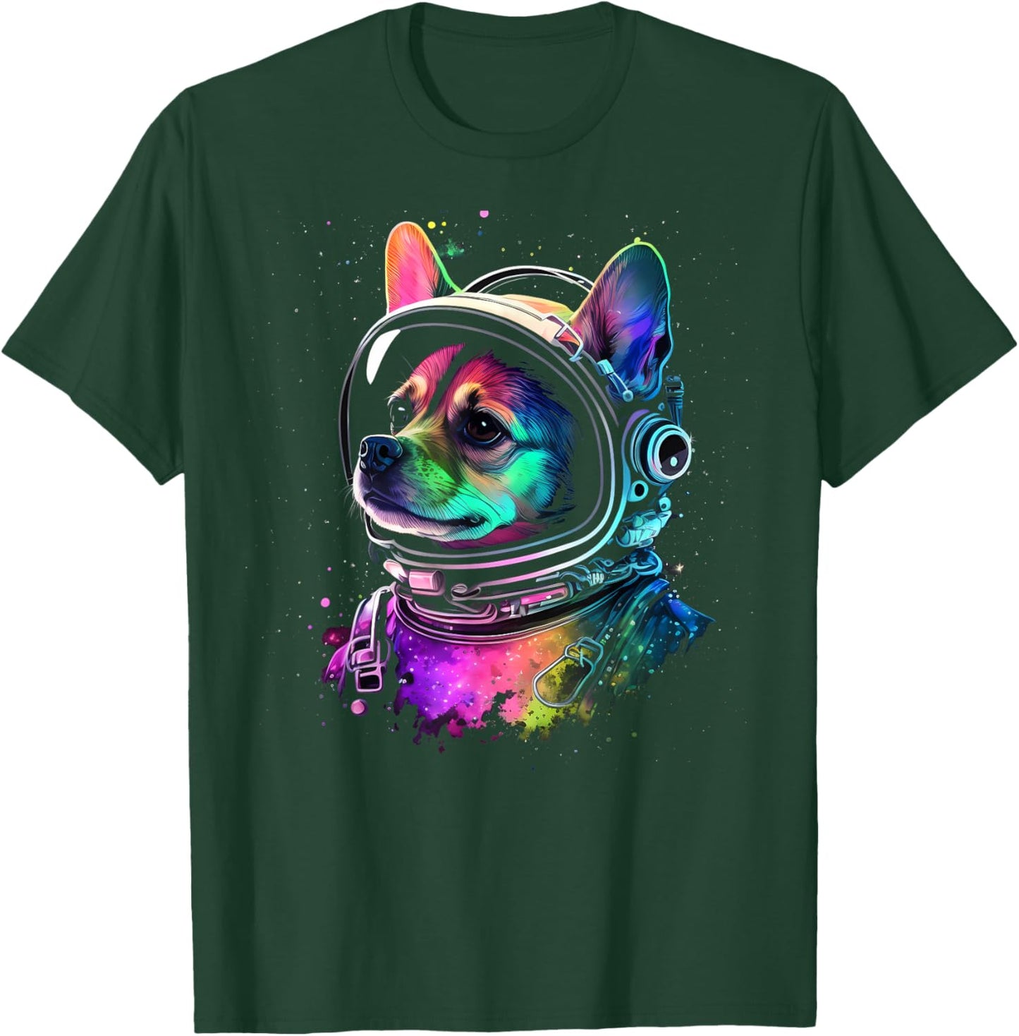 Chihuahua in Space Cute Colorful Cosmic Astronaut Funny T-Shirt - T-Shirt | Forest