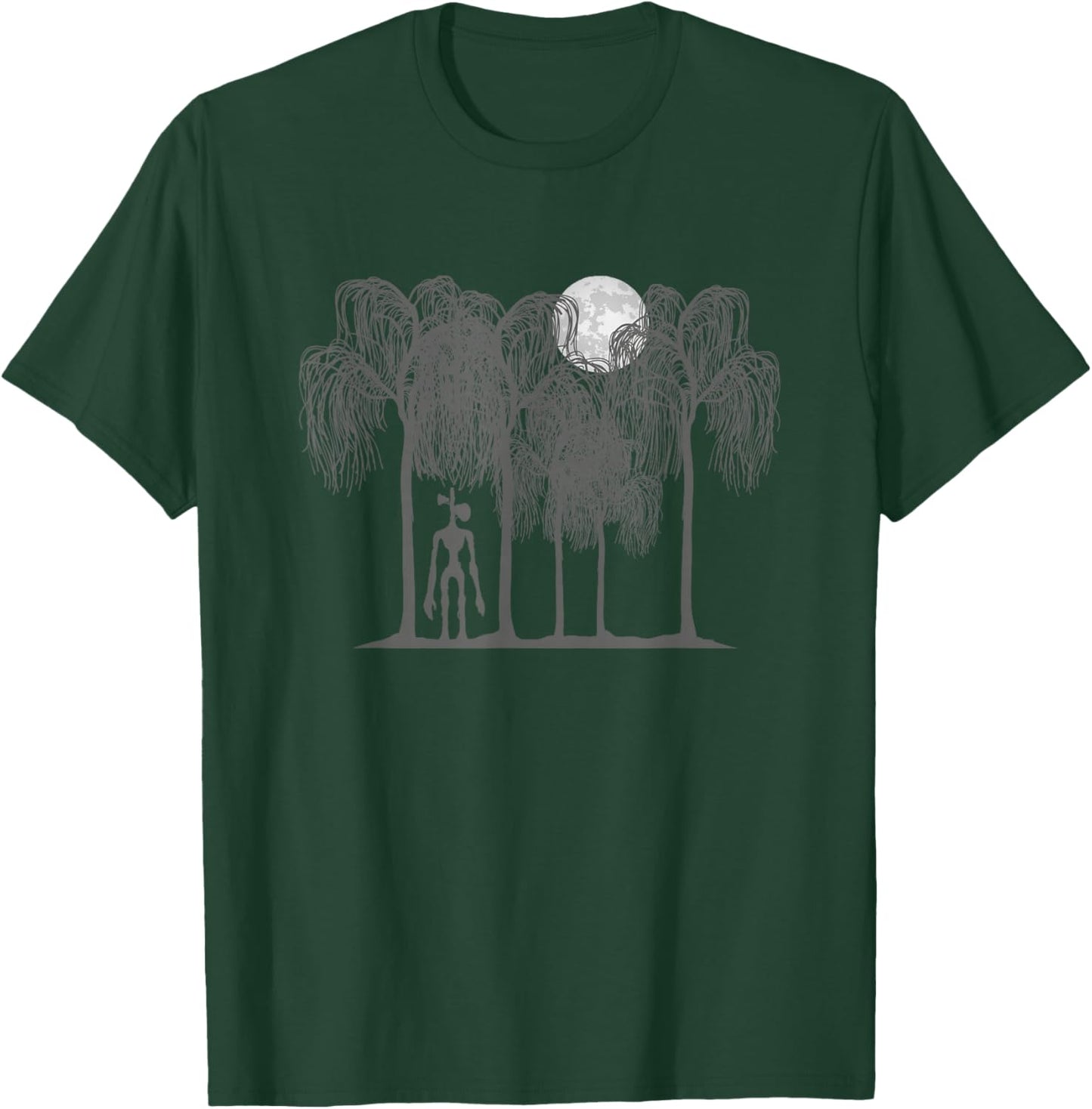 Supernatural White Full Moon and UFO Cryptkins Siren Head T-Shirt - T-Shirt | Forest