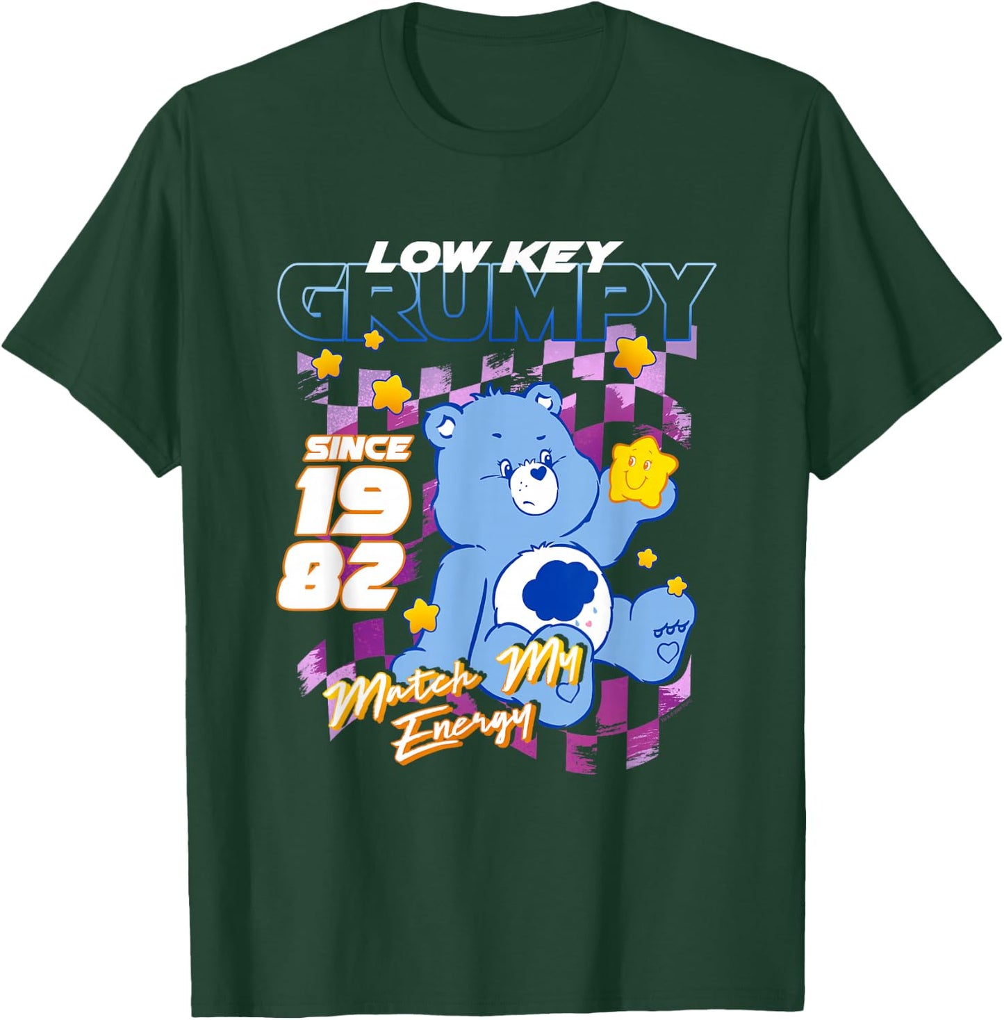 Care Bears Low Key Grumpy Since 1982 Match My Energy Poster T-Shirt - T-Shirt | Forest