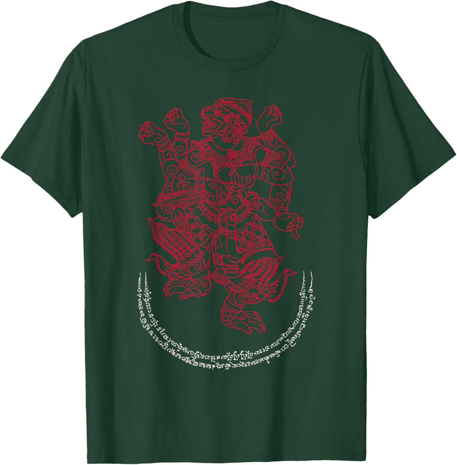 VIntCam Thailand Hanuman Spiritual Mythological Sak Yant T-Shirt - T-Shirt | Forest