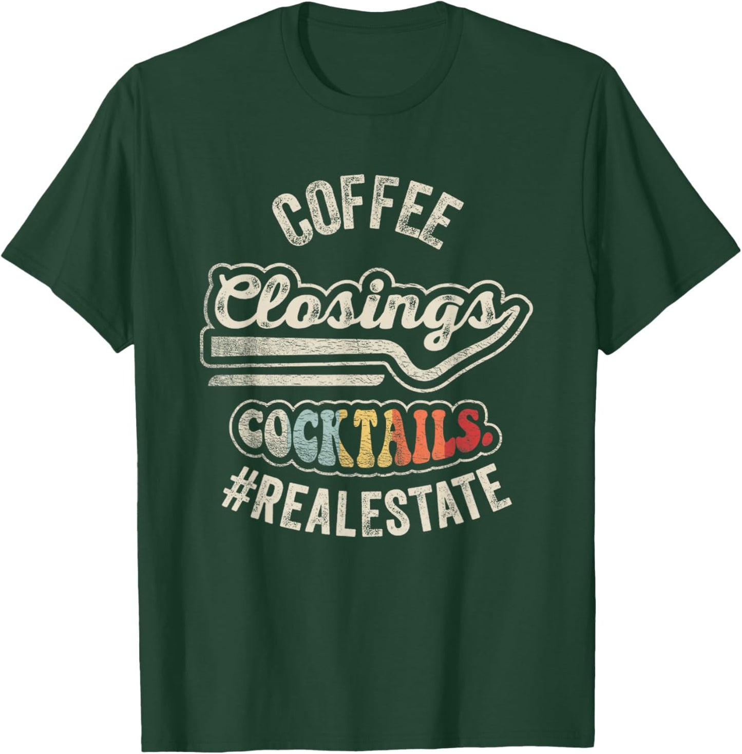 Retro Gift Real Estate Agent Real Estate Broker Realtor T-Shirt - T-Shirt | Forest