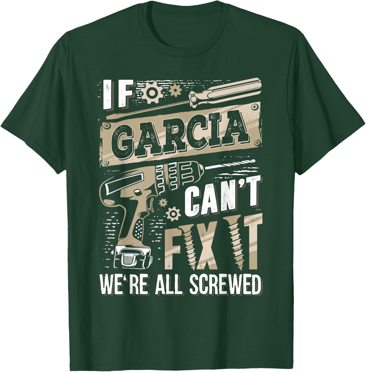Vintage Classic GARCIA Family Name Ideas -Adults & Kids Funny Vintage Name Family Black Small Regular Fit Short Sleeve T-Shirt - T-Shirt | Forest