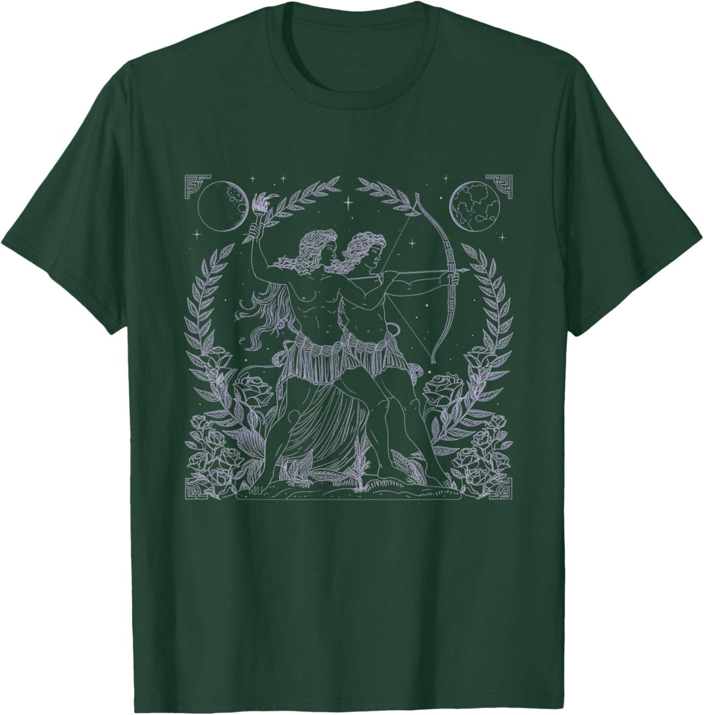 Eros and Psyche Cupid Greek Mythology Academia Gods Goddess T-Shirt - T-Shirt | Forest