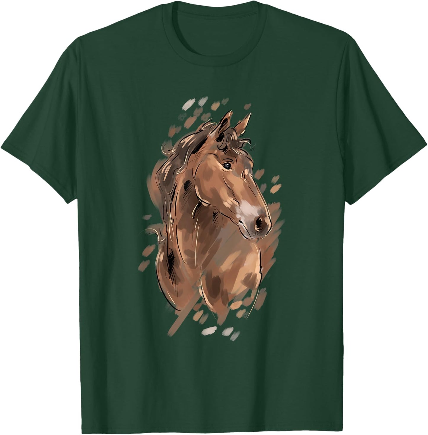 Horse Riding Graphic Women Horseback Horse Owner Equestrian T-Shirt - T-Shirt | Forest
