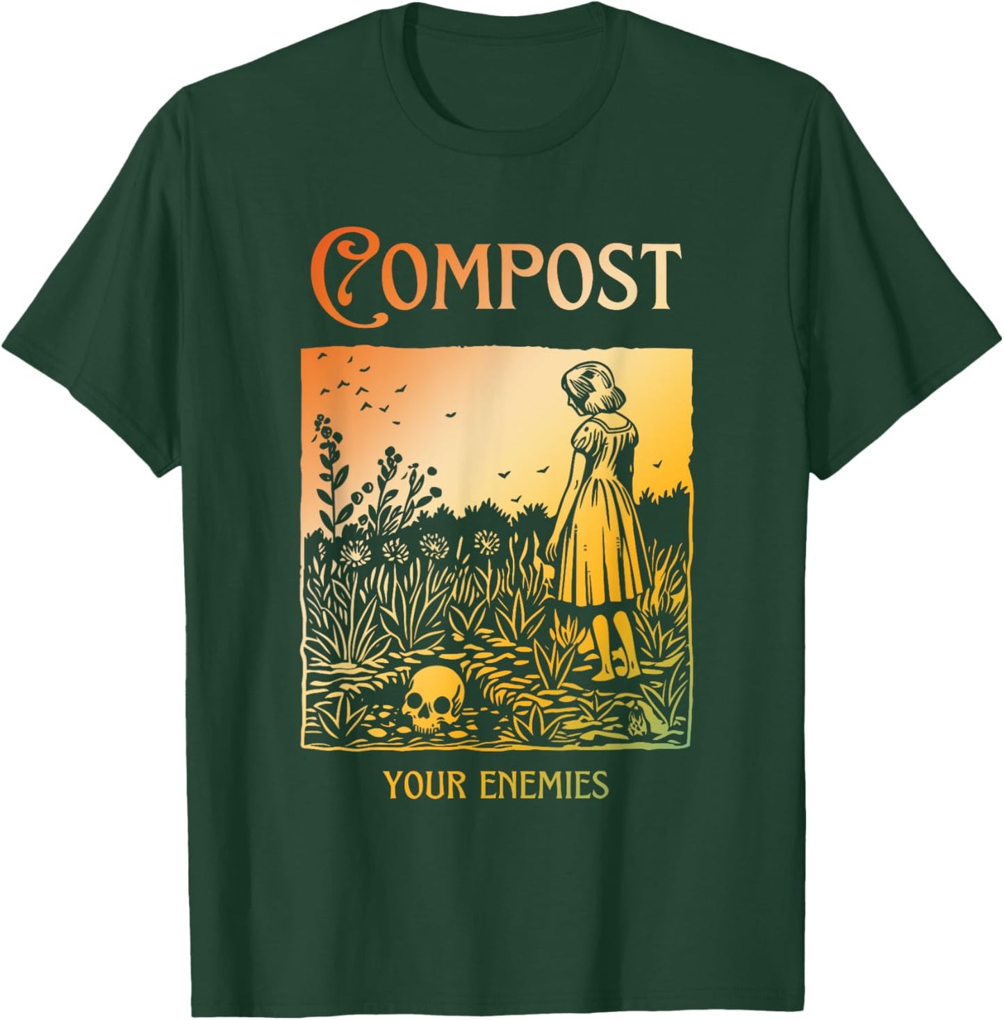 Compost Your Enemies Funny Halloween T-Shirt - T-Shirt | Forest