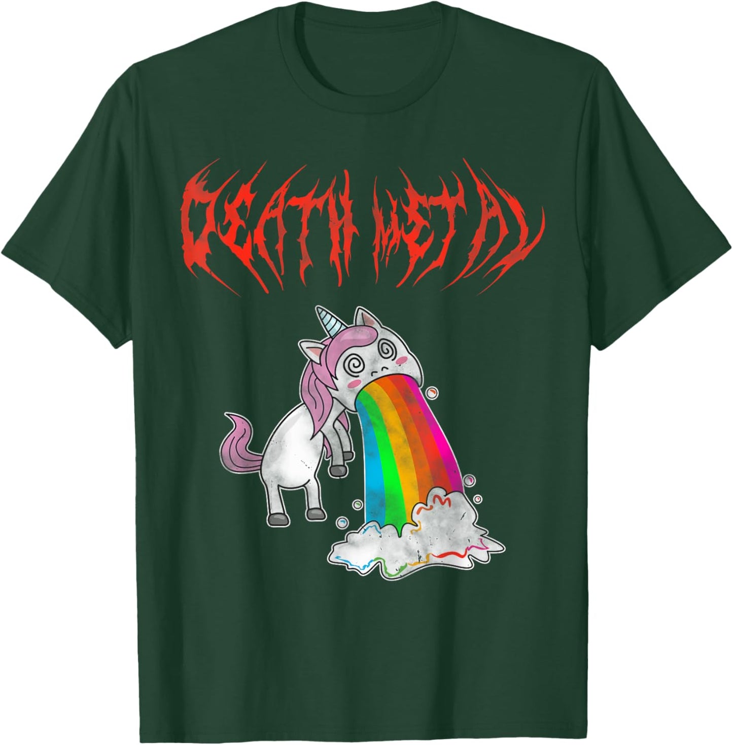 Metal Festival Puking Unicorn Death Metal Unicorn Metalcore T-Shirt - T-Shirt | Forest