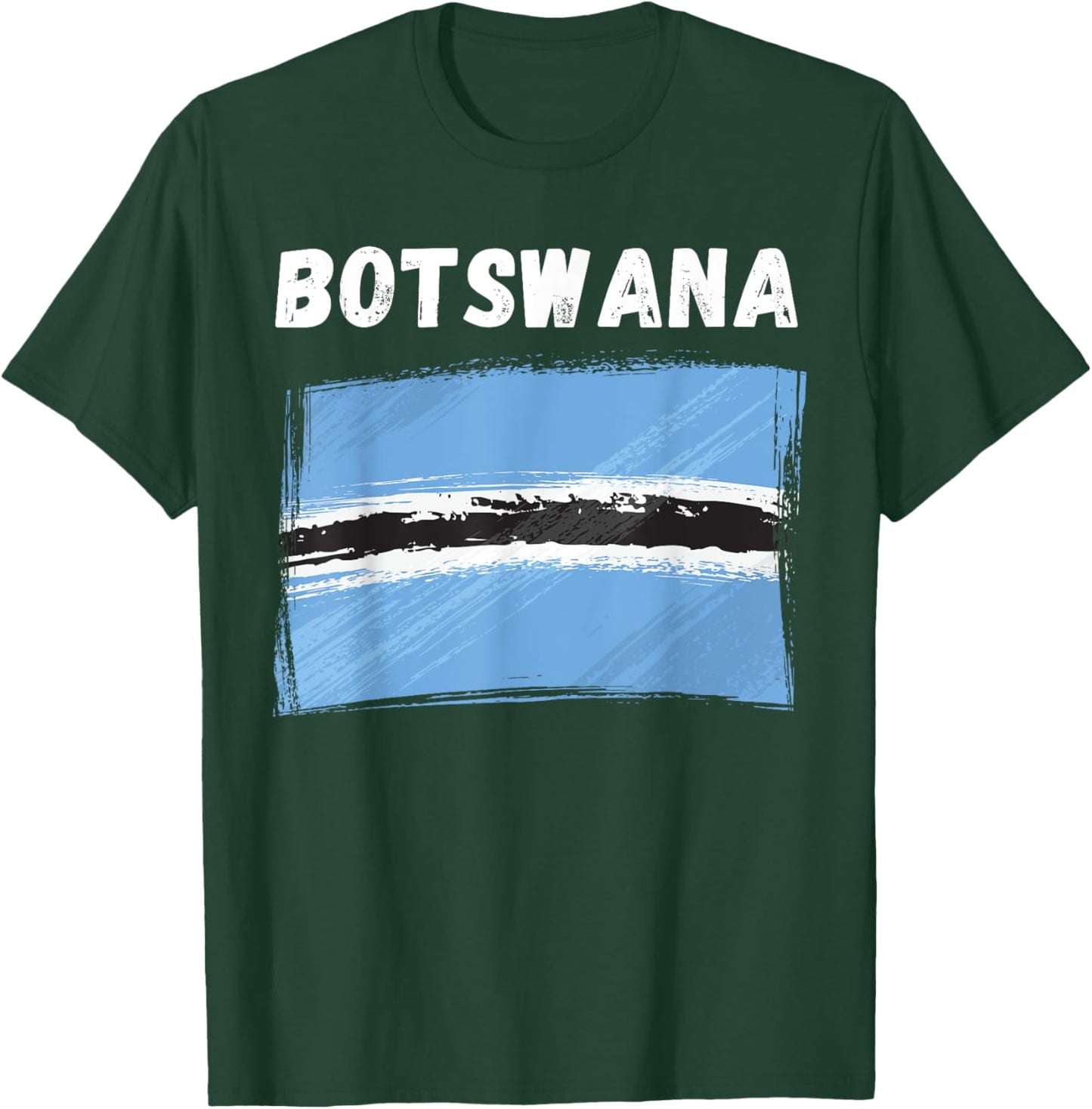 Botswana Flag Vintage Grunge Batswana Flag Botswana Souvenir T-Shirt - T-Shirt | Forest