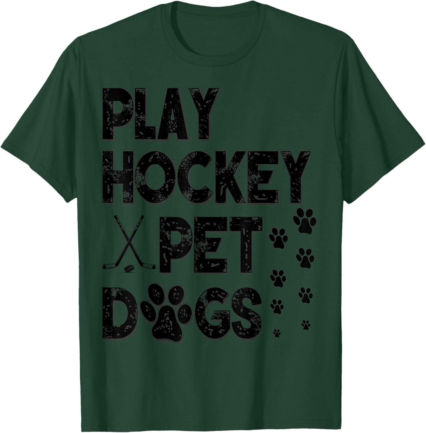 Play Hockey Pet Dogs T-Shirt - T-Shirt | Forest
