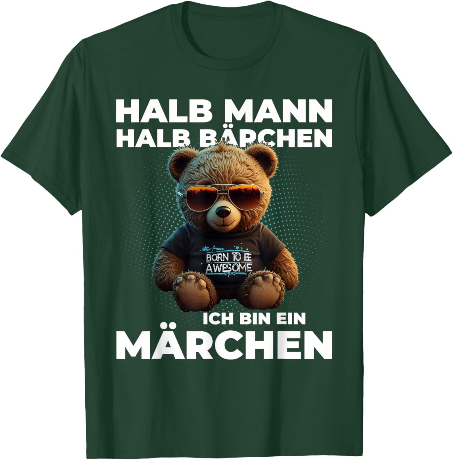 Bär halb Mensch halb Bärchen Märchen Partner Geschenk Lustig T-Shirt - T-Shirt | Forest