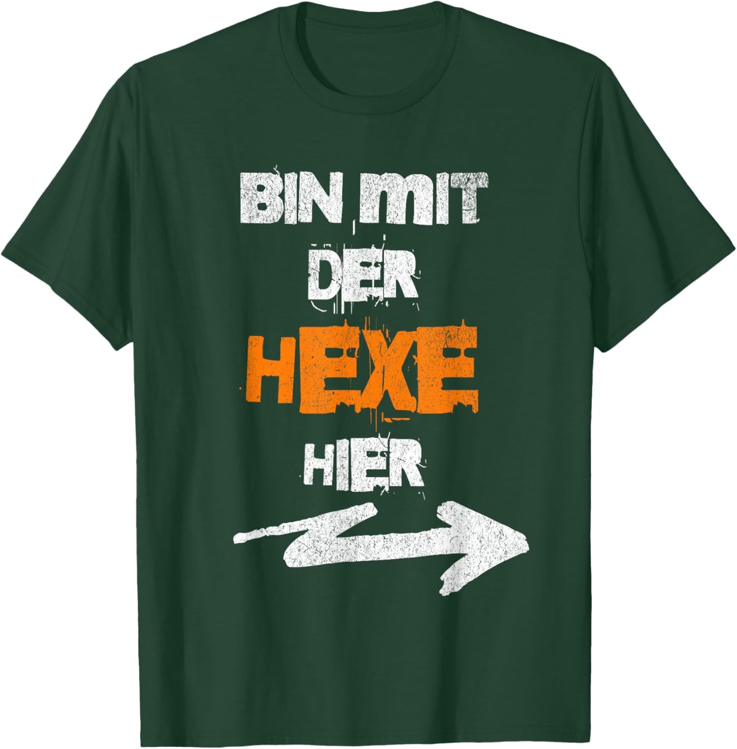 Ich Bin mit der Hexe Hier Halloween Kostüm Partner T-Shirt - T-Shirt | Forest