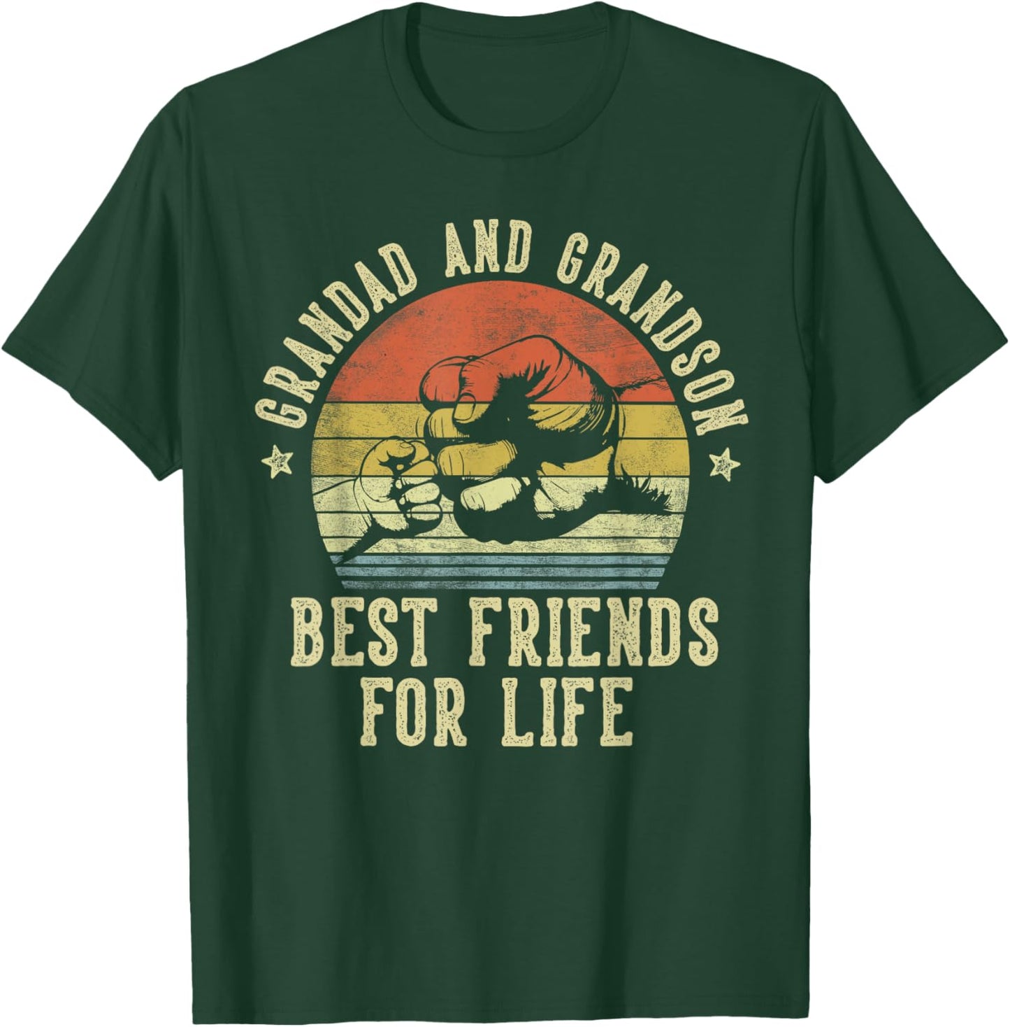 Grandad and Grandson Best Friends for Life Funny Grandad , Small, Black T-Shirt - T-Shirt | Forest