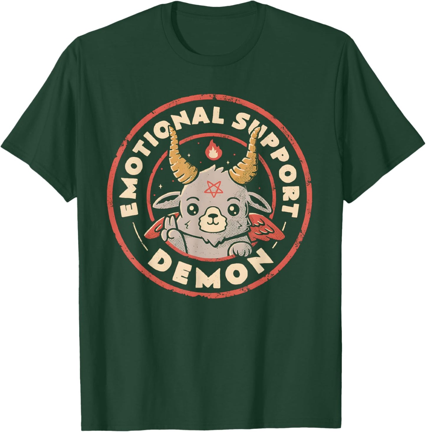 Emotional Support Demon T-Shirt - T-Shirt | Forest