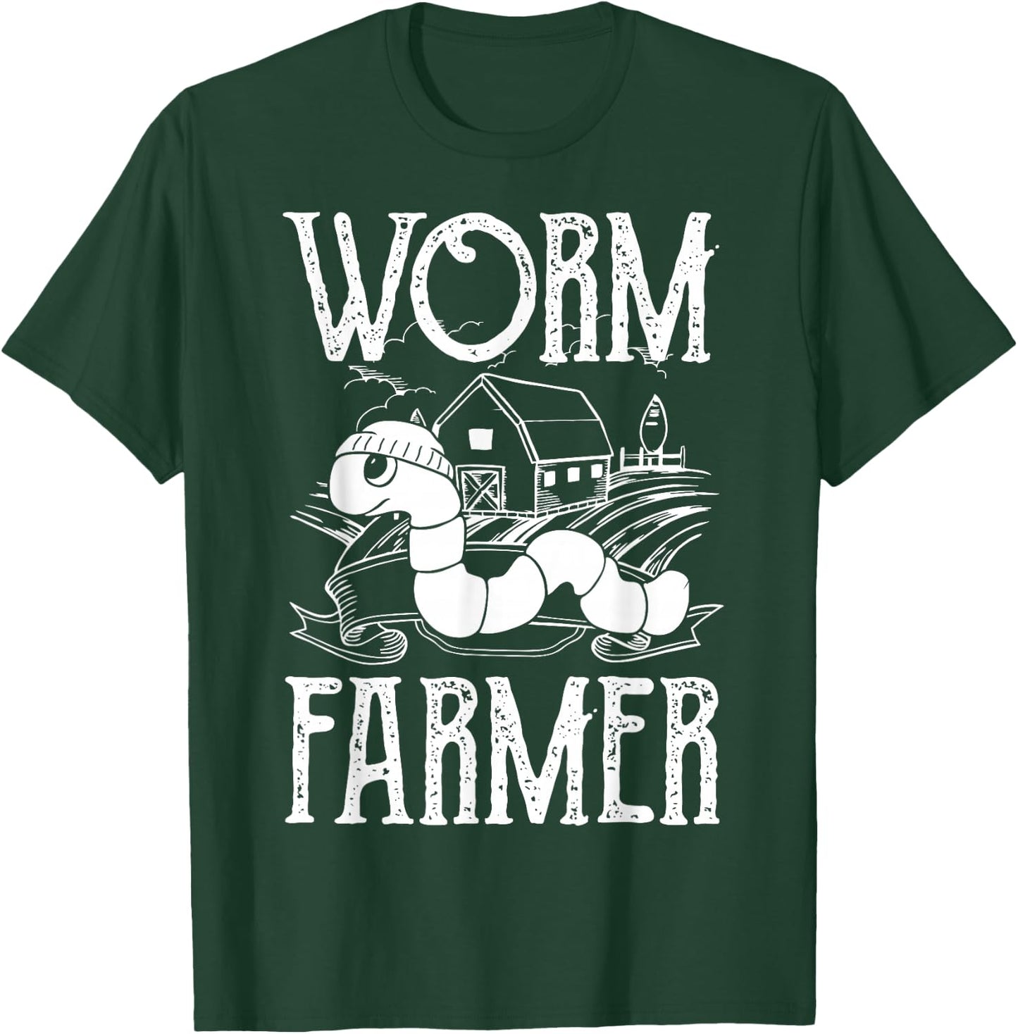 Worm Farmer Vermiculture Gardening Farming Compost T-Shirt - T-Shirt | Forest