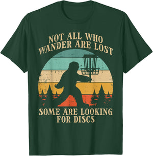 Bigfoot Disc Golf Not All Who Wander Lost Men Women Kids T-Shirt - T-Shirt | Forest