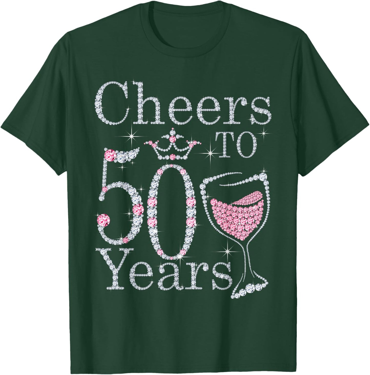 Cheers to 50 Years 1972 50Th Birthday Gift T-Shirt - T-Shirt | Forest