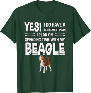 Retirement Plan Spending Time With Beagle Gift Beagle T-Shirt - T-Shirt | Forest