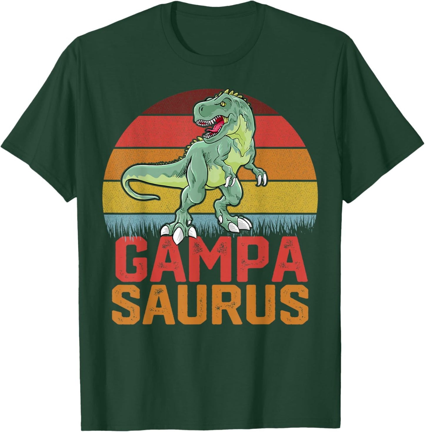 Gampa Saurus Grandpa Dinosaur Family Matching Father's Day T-Shirt - T-Shirt | Forest