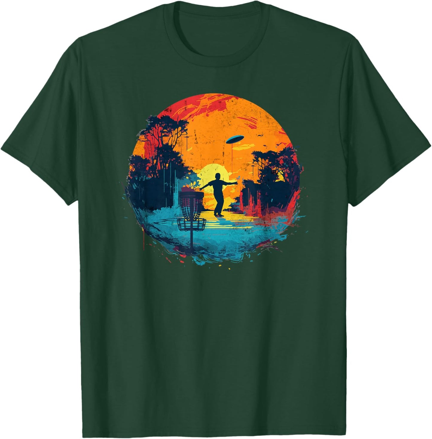 Disc-Golf-Spieler Disc-Golfer Game Vintage Disc-Golf T-Shirt - T-Shirt | Forest
