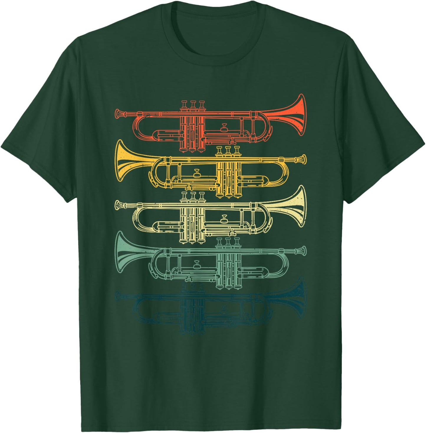 Cool Trumpet Women Marching Band Musician Jazz Music T-Shirt - T-Shirt | Forest