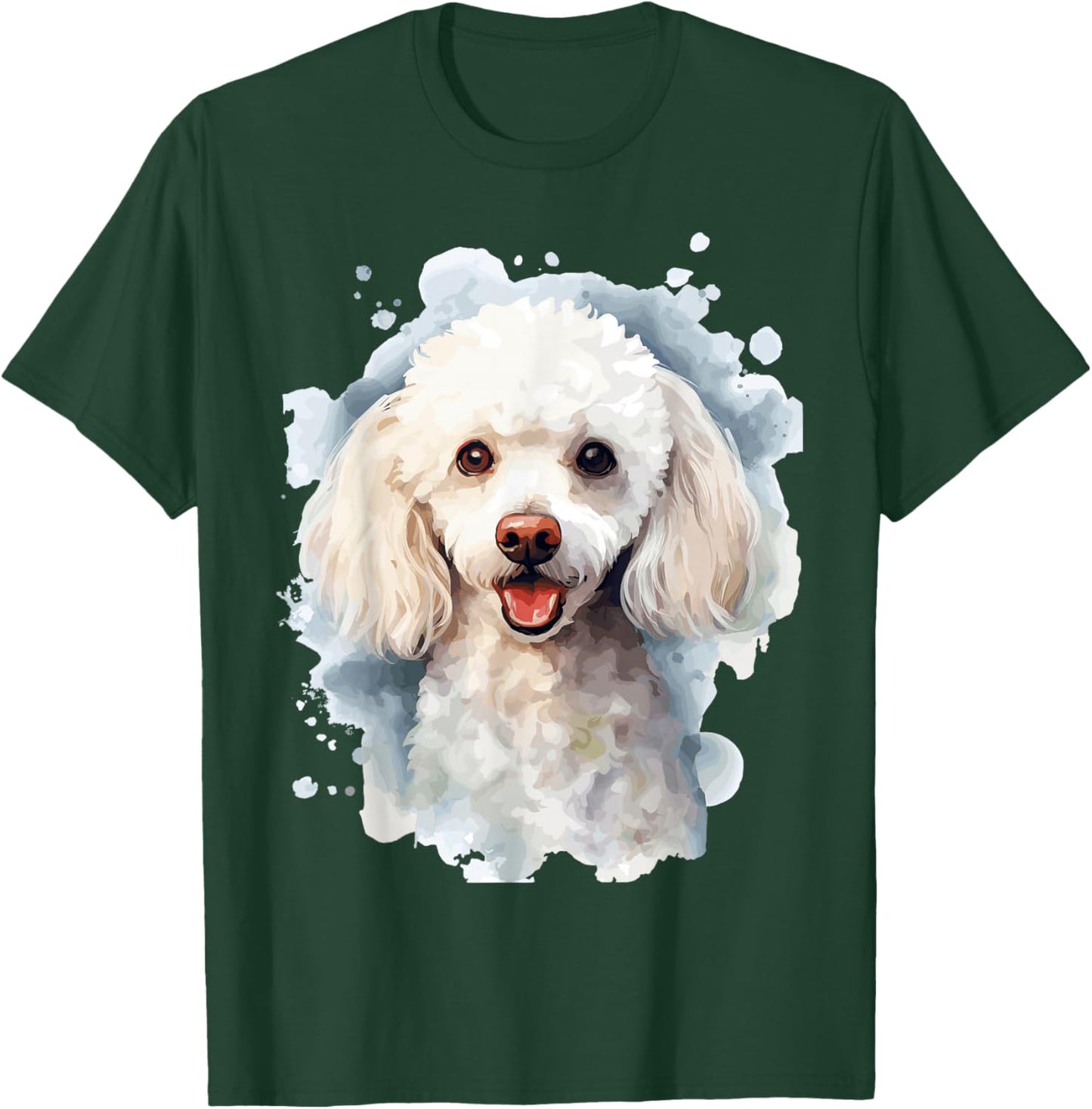 White Poodle Lovers Design Pop Art White Poodle T-Shirt - T-Shirt | Forest
