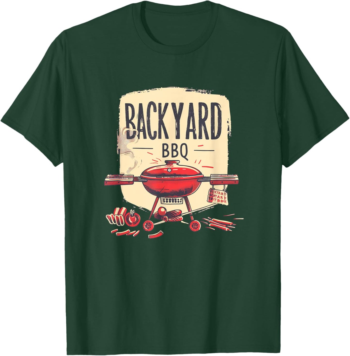 Backyard BBQ in Season with Friends and Family T-Shirt - T-Shirt | Forest