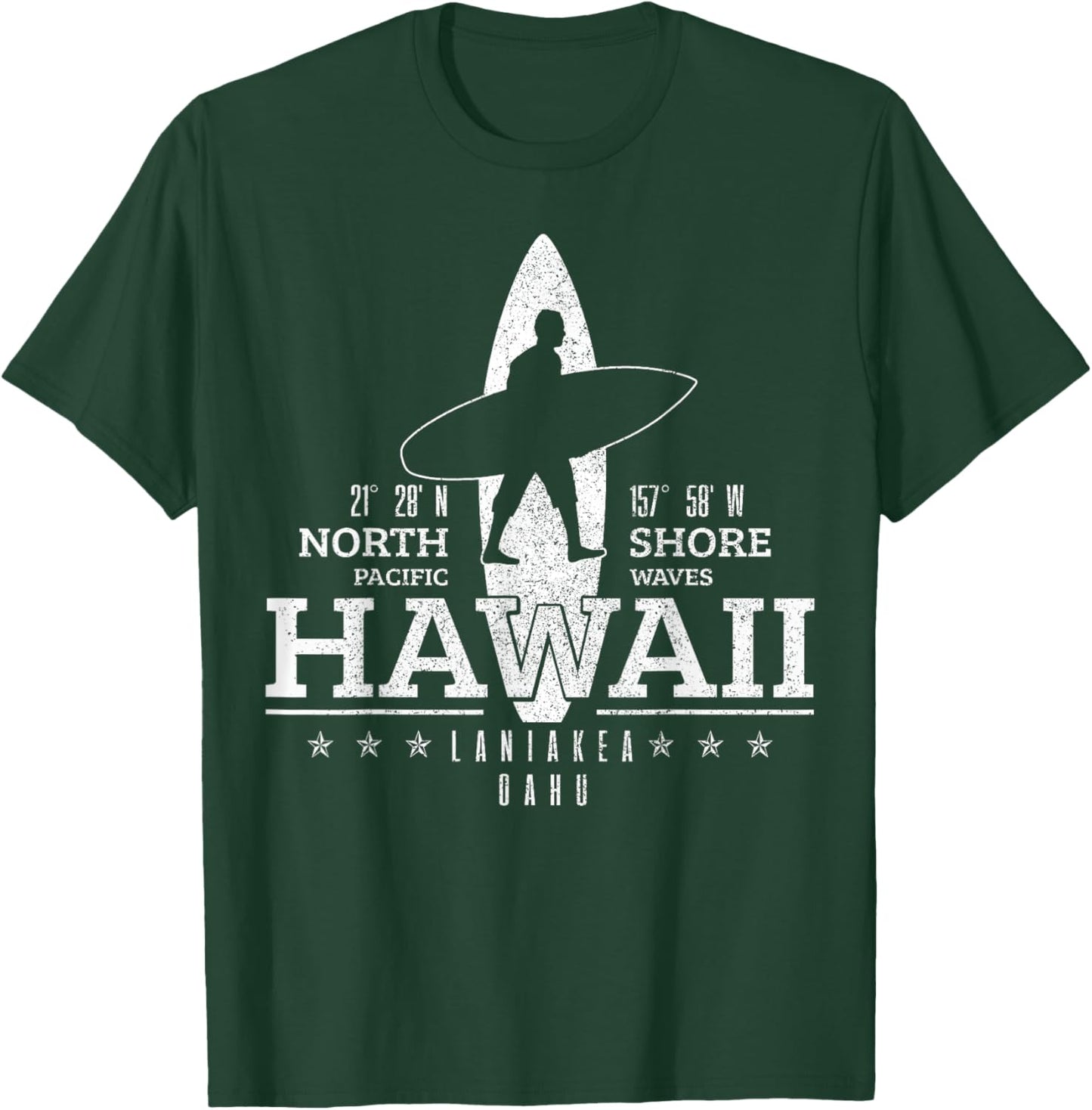 Hawaii Surfing Uaho Beach North Shore Surf Surfer Gift T-Shirt - T-Shirt | Forest