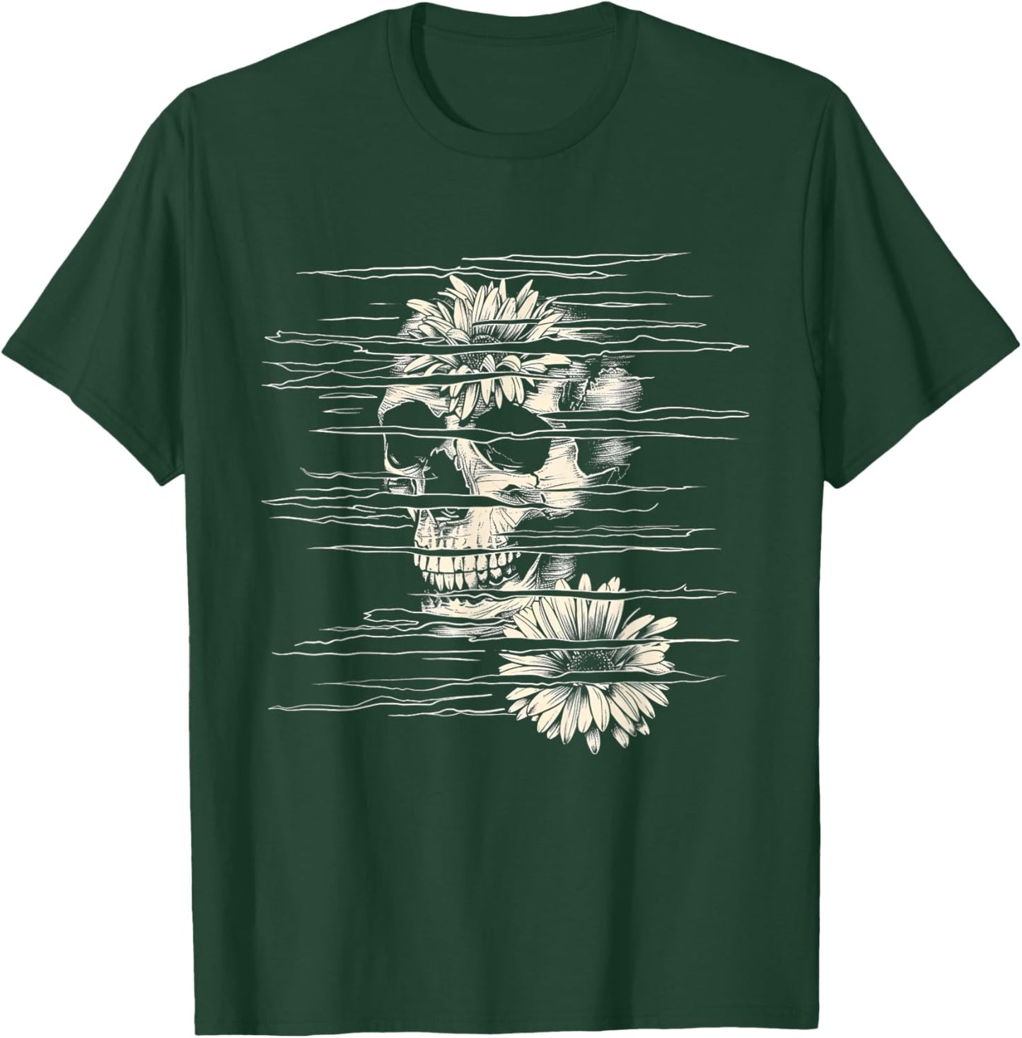 Rock Love With Abstract Skull Style T-Shirt - T-Shirt | Forest