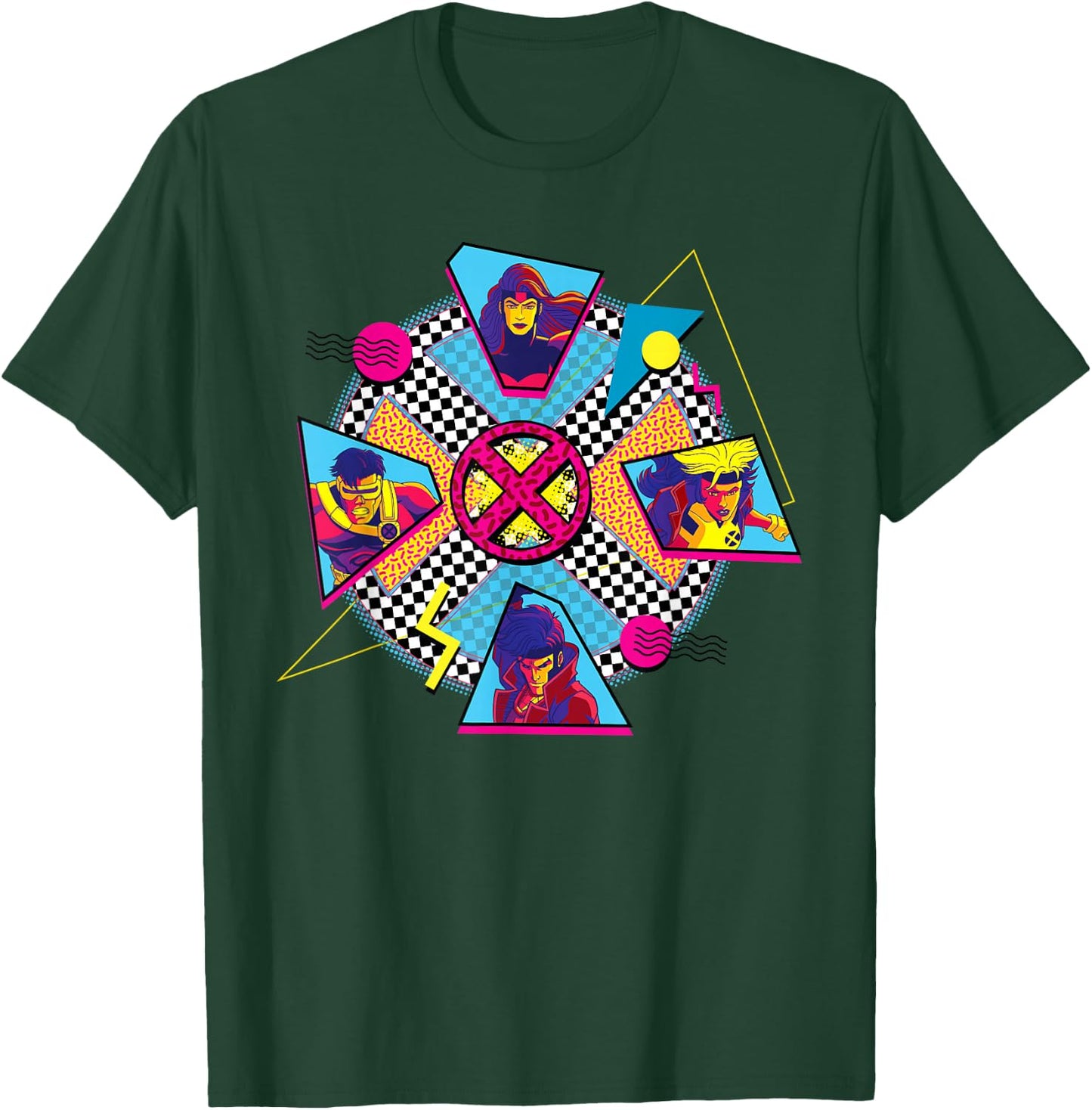 Marvel X-Men Jean Grey Cyclops Rogue Gambit 90s T-Shirt - T-Shirt | Forest