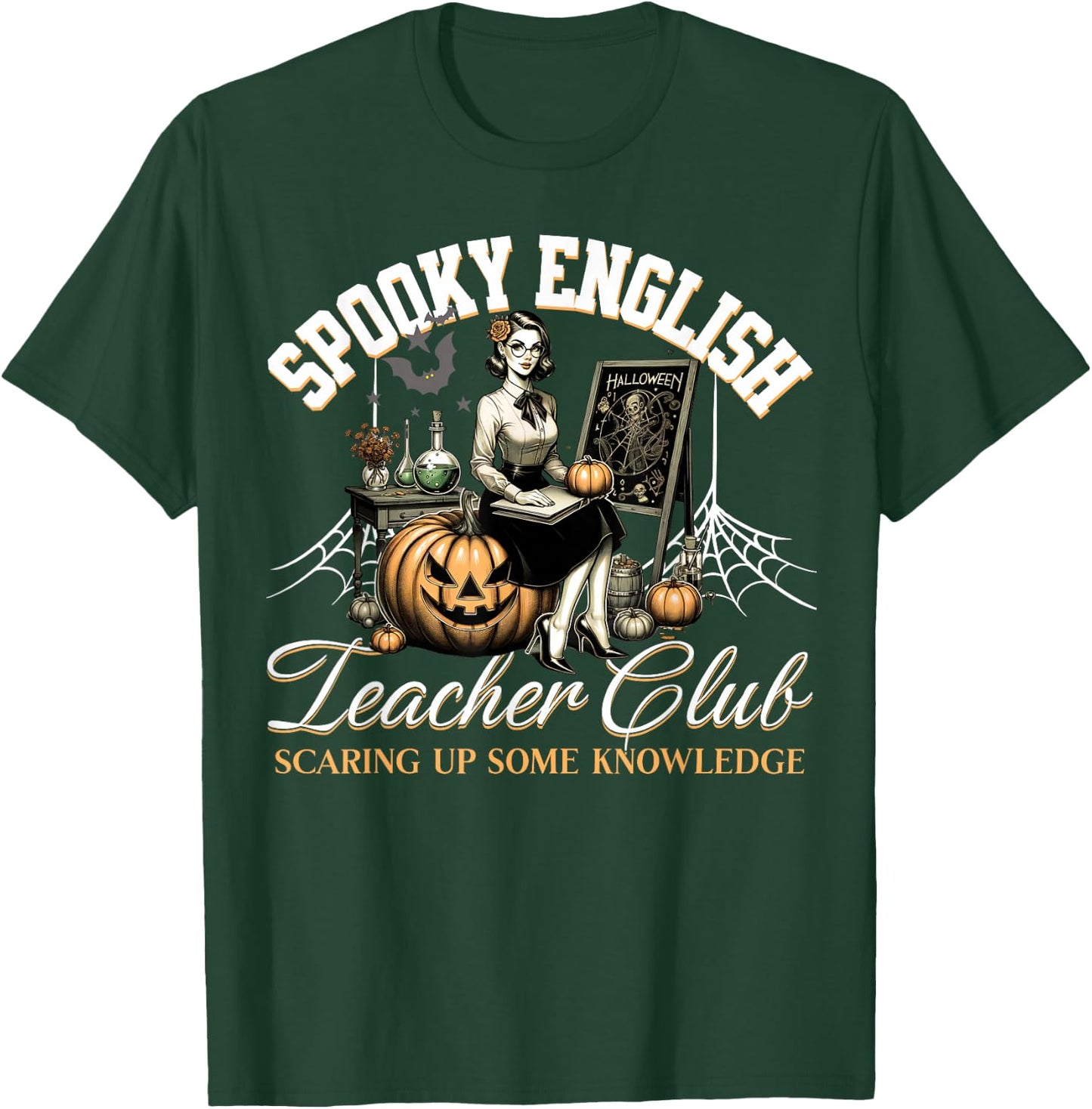 Spooky English Teacher Club Halloween T-Shirt - T-Shirt | Forest