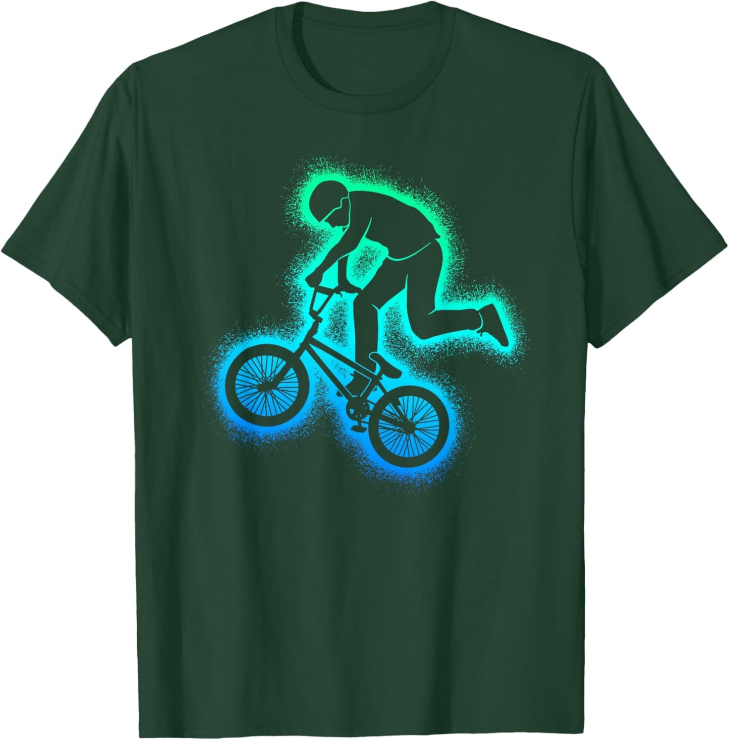 BMX Bicycle Tricks Men Boys BMX Bike T-Shirt - T-Shirt | Forest
