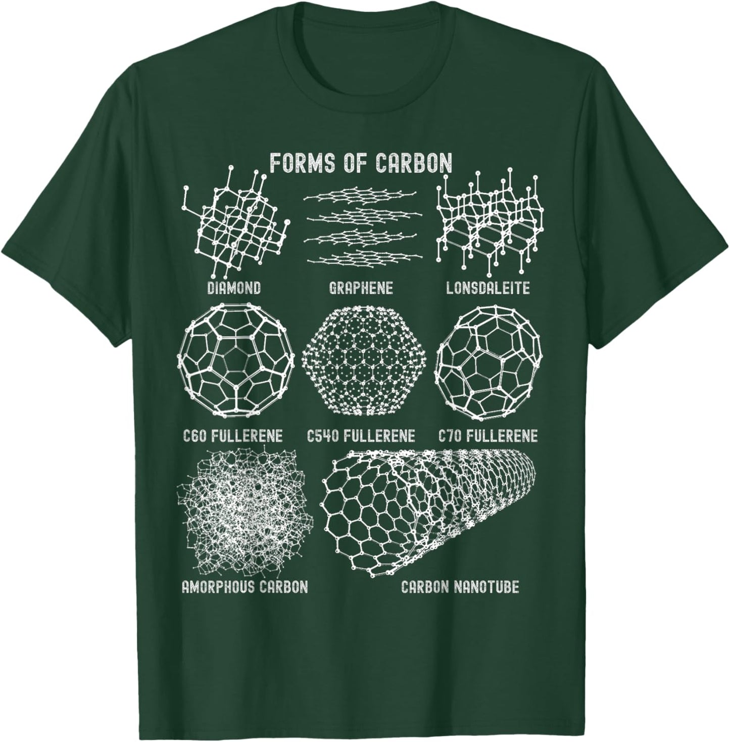 Sheldon Nerdy Forms Carbon Nanotubes Chemistry Teacher Geek T-Shirt - T-Shirt | Forest