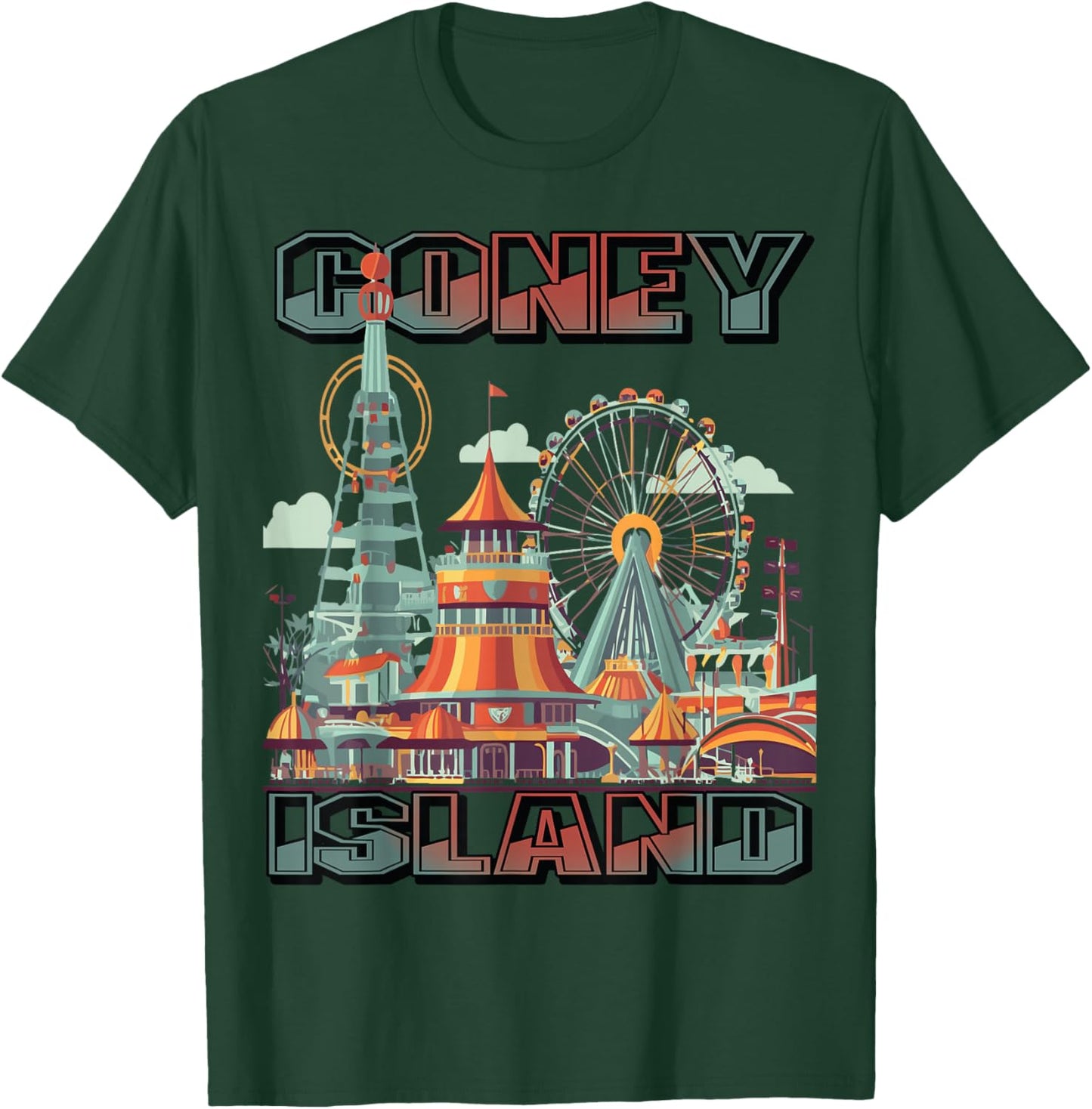Coney Island Brooklyn NY Tourist New York City Souvenir T-Shirt - T-Shirt | Forest