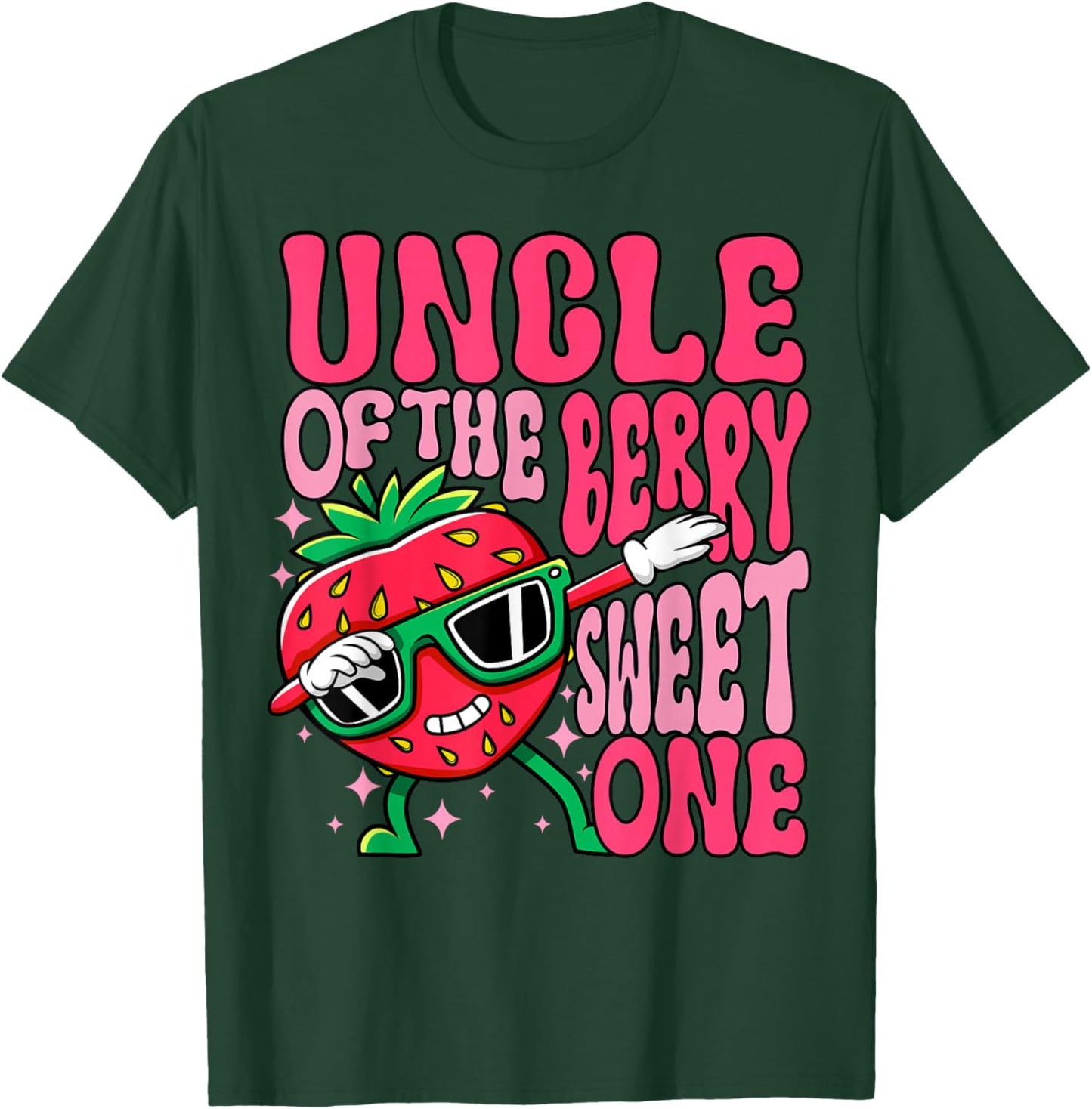 Strawberry 1st Birthday Uncle of Berry Sweet One Year Old T-Shirt - T-Shirt | Forest