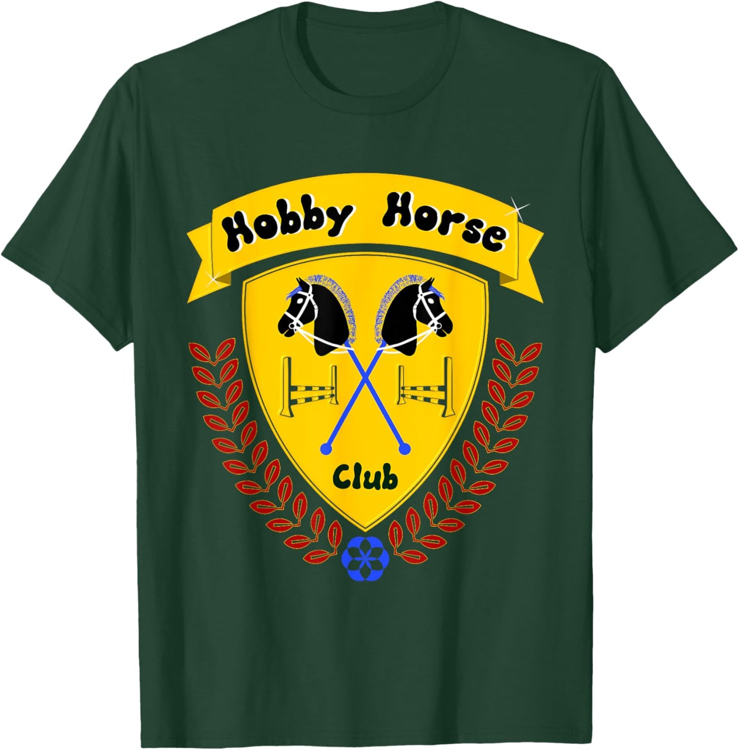 Hobby Horse Hobby Horsing with Horse and Jumping Obstacle T-Shirt - T-Shirt | Forest