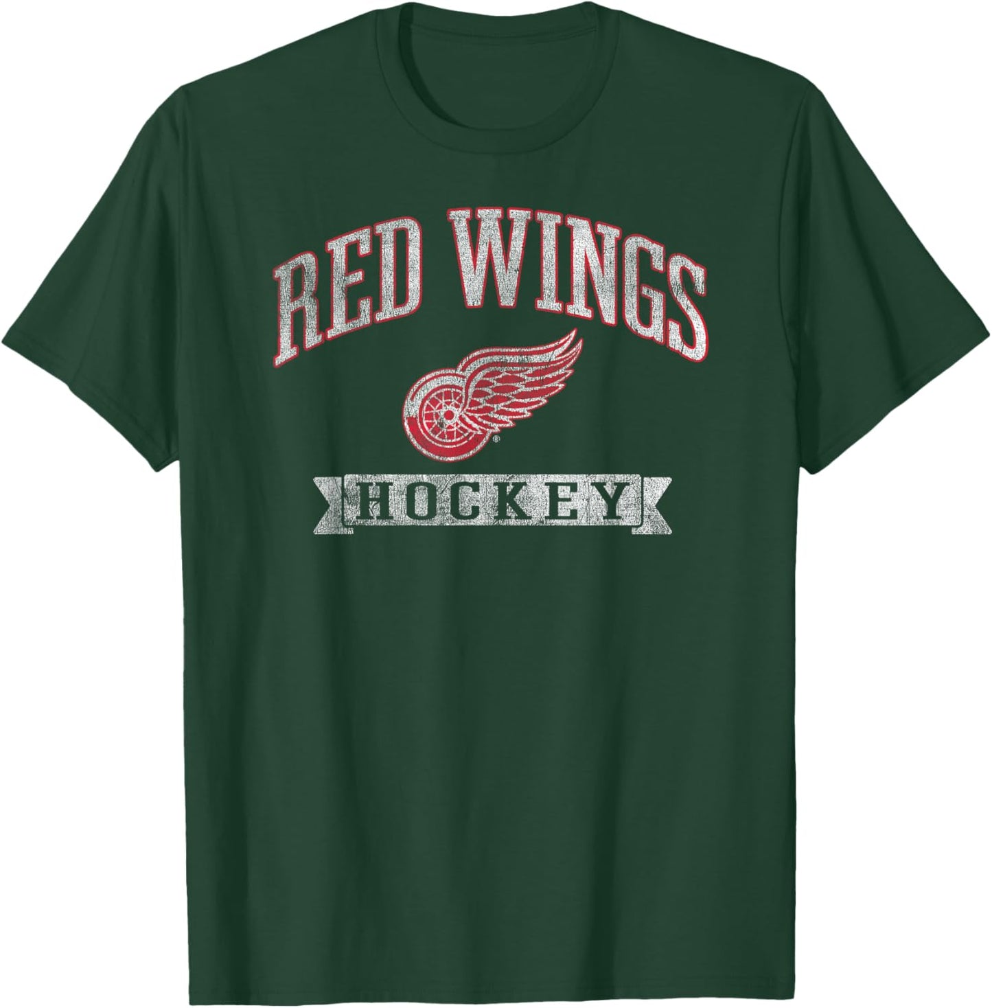 Detroit Red Wings Vintage Hockey Officially Licensed T-Shirt - T-Shirt | Forest