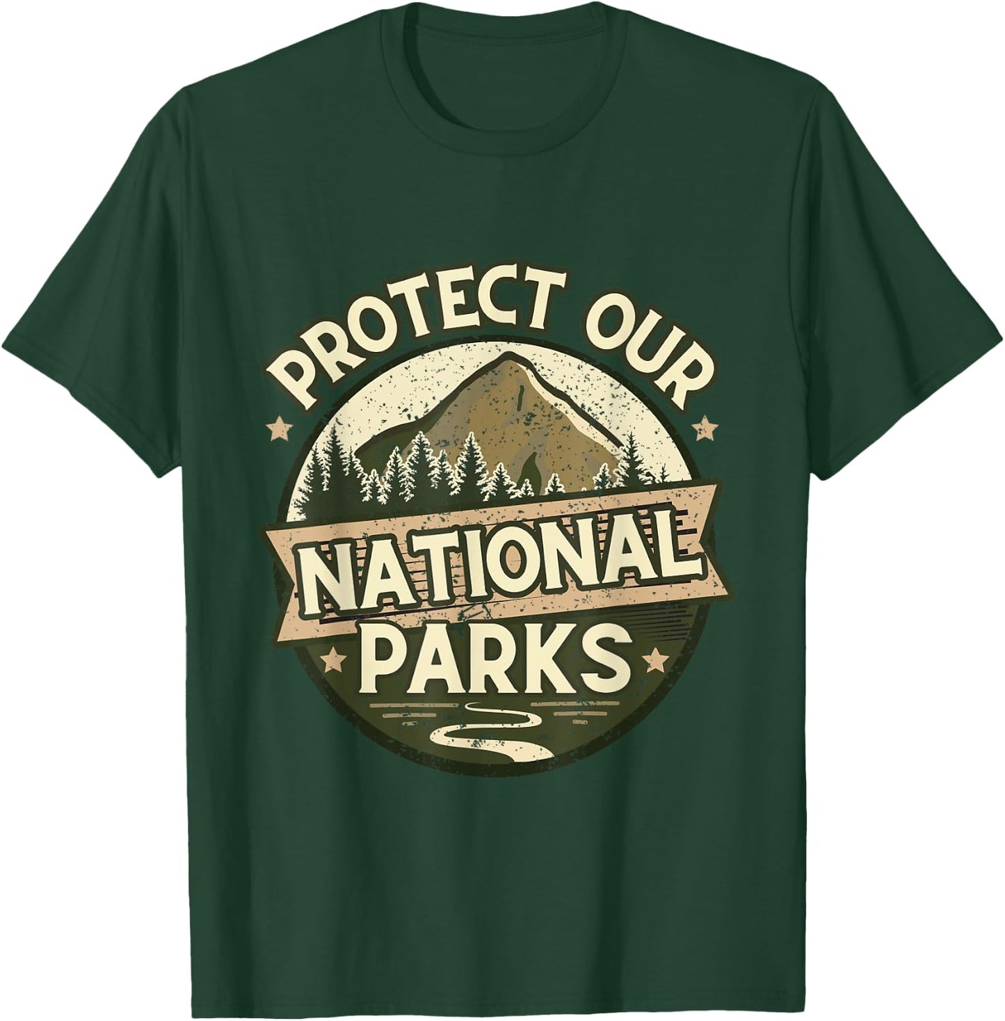 Protect Our National Parks – Hiking & Camping Conservation T-Shirt - T-Shirt | Forest