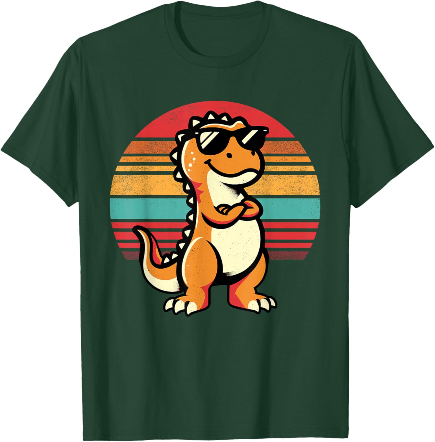 Retro Dinosaur T-Rex Funny Dinosaur T-Shirt - T-Shirt | Forest